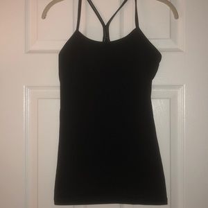 Black lululemon Y-tank